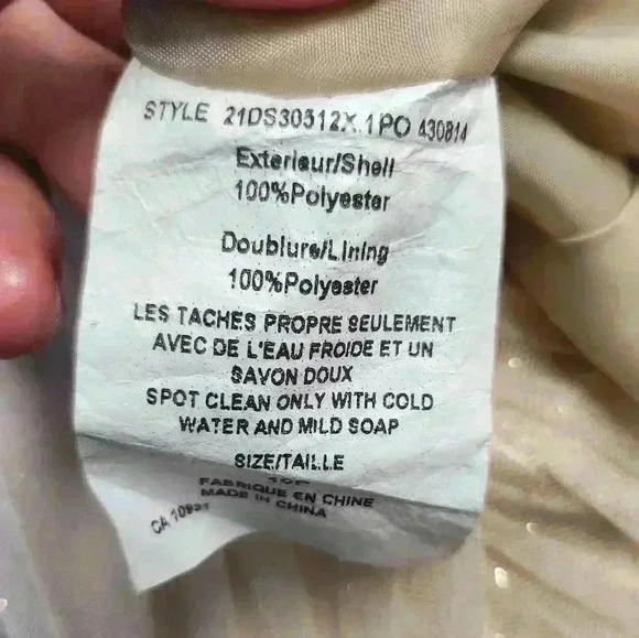 LAURA PETITES  CHAMPAGNE GLITTER MININ DRESS SIZE 10 - Picture 7 of 9